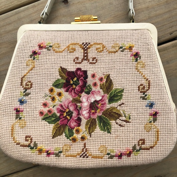 Vintage Needlepoint Handbag - Picture 5 of 10